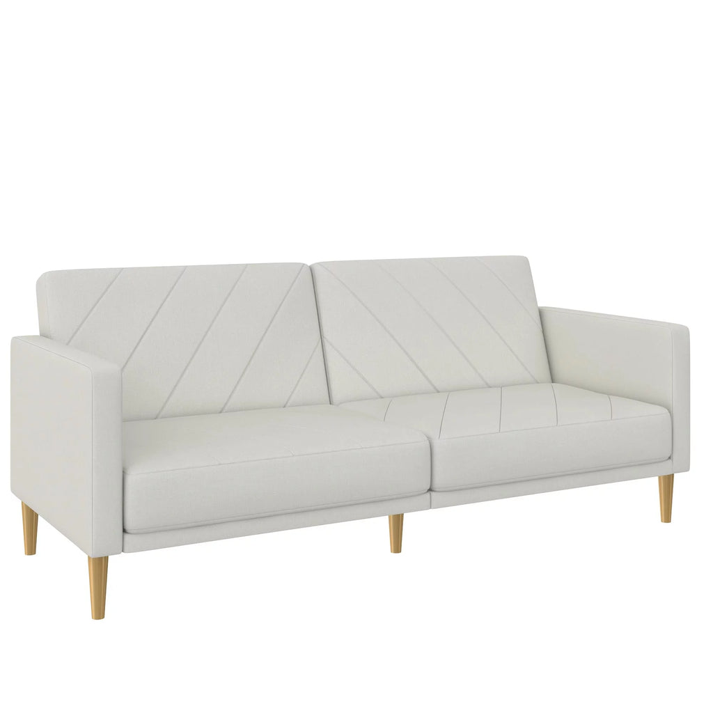 Light Gray Linen Futon Sofa Bed W92138