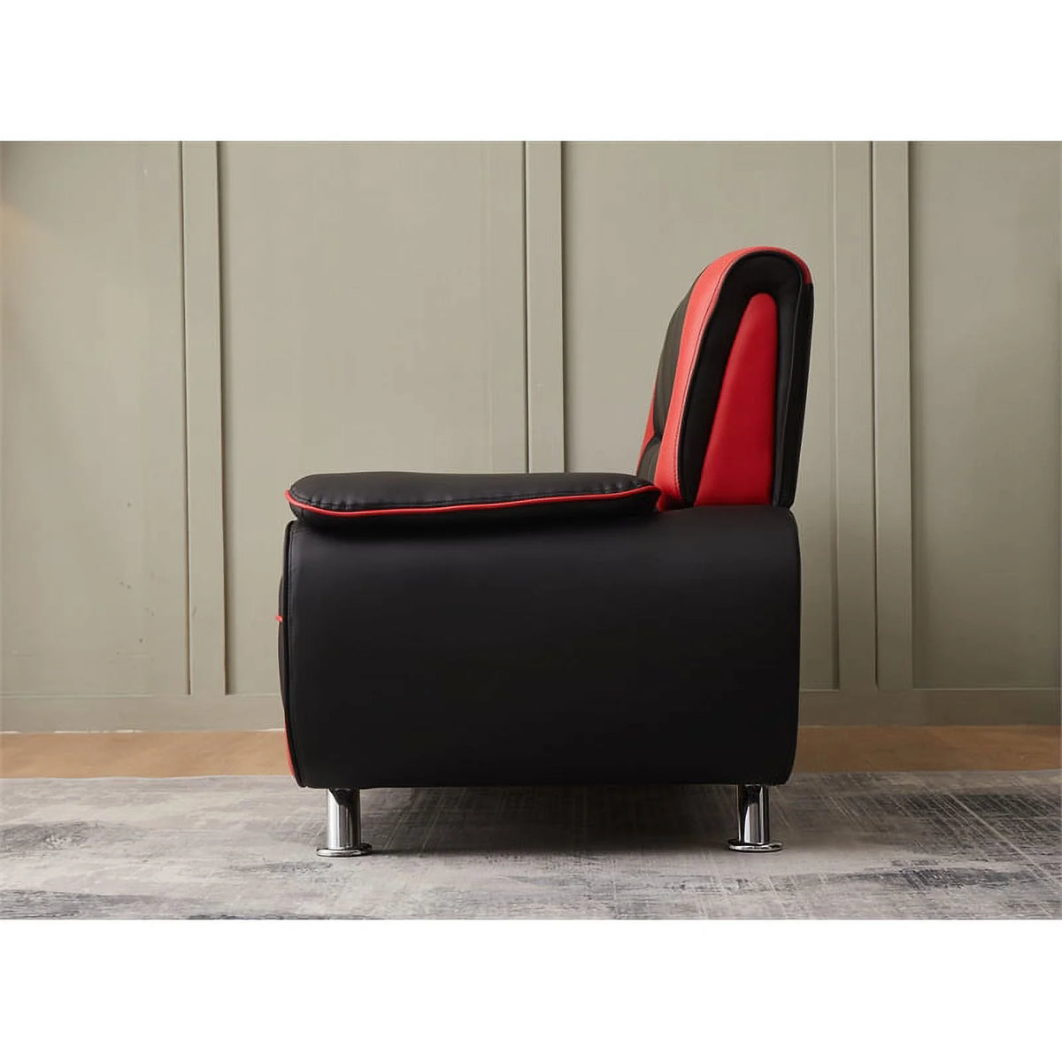 Black Faux Leather Livingroom Chair S3370