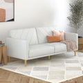 Light Gray Linen Futon Sofa Bed W92138