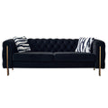Modern Velvet Tufted Sofa with 2 Pillows S77319