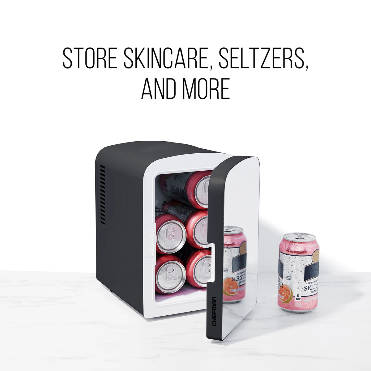 Pink Portable 4L Mini Fridge with Heating and Cooling S767760