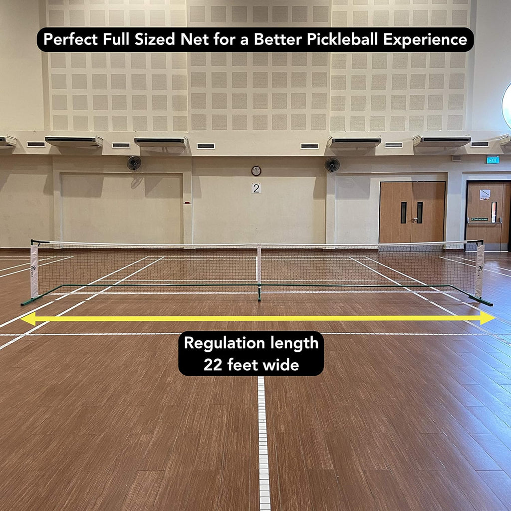 Regulation Size Portable Pickleball Net with Steel Frame and PE Netting X9373