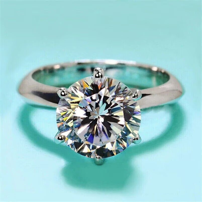 14k White Gold Solitaire Engagement Ring B37454
