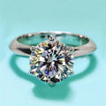 14k White Gold Solitaire Engagement Ring B37454