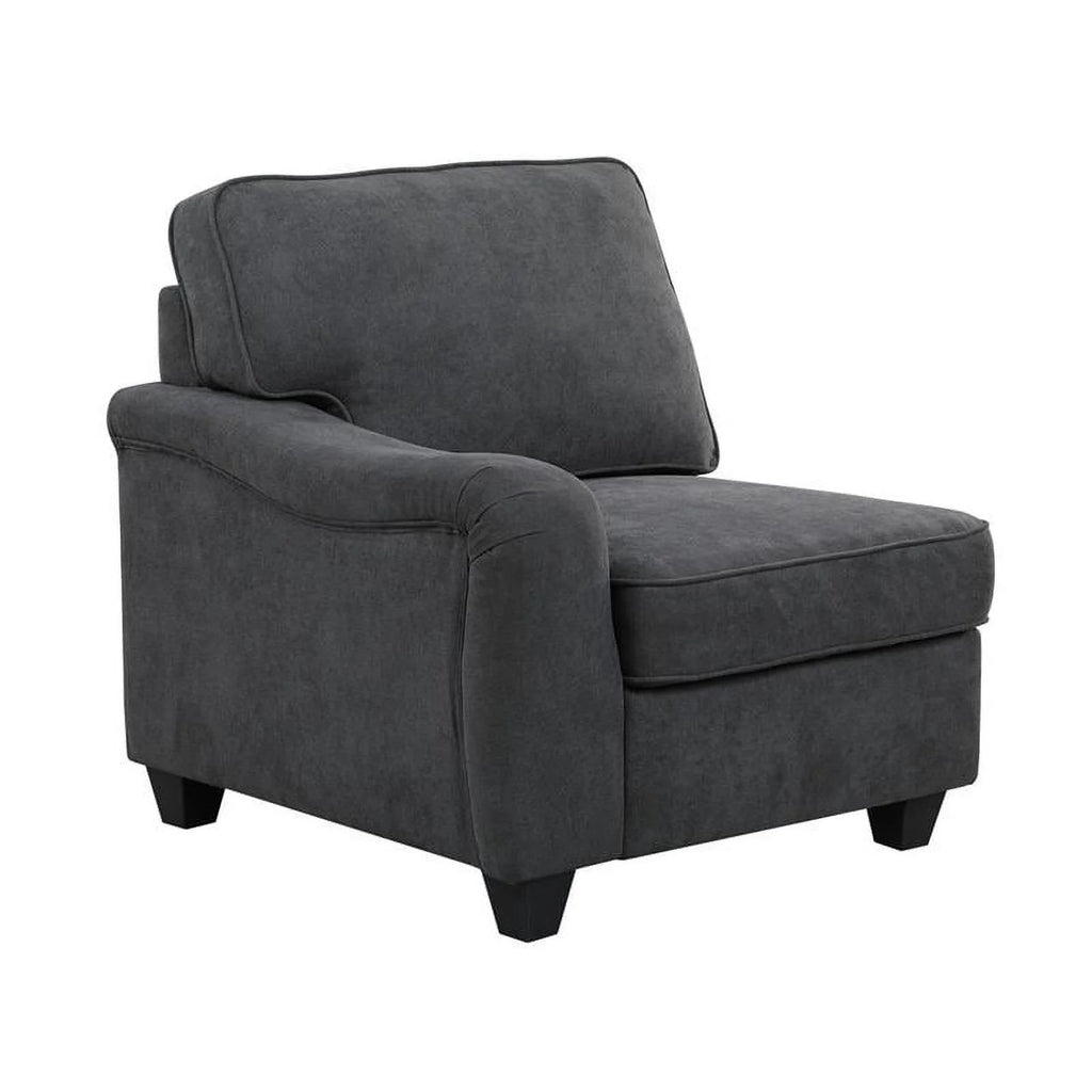 Dark Gray Woven Fabric 8Pc Modular Sectional Sofa with Ottoman V7570