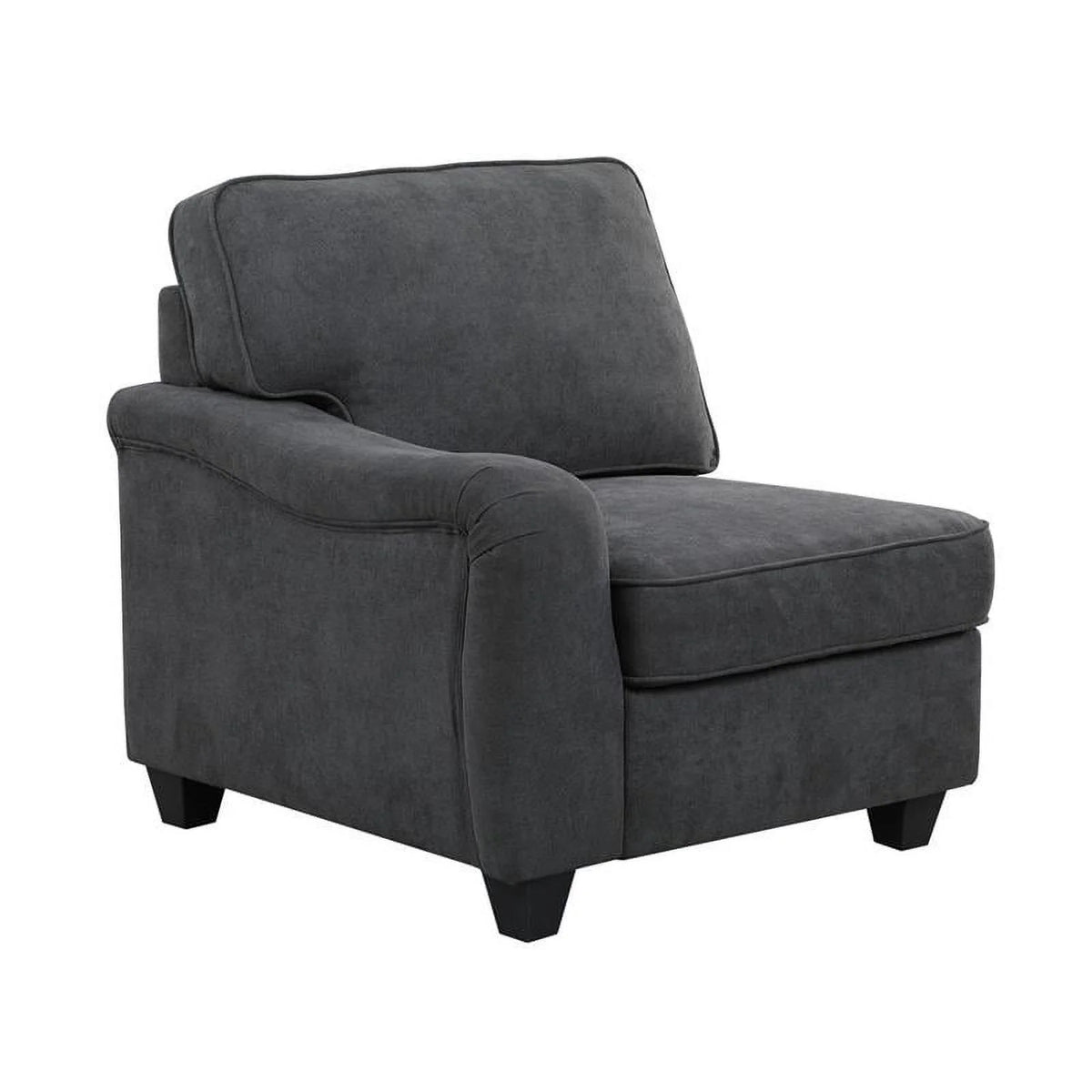 Dark Gray Woven Fabric 8Pc Modular Sectional Sofa with Ottoman V7570