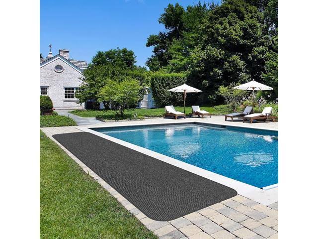 Charcoal Black 3' x 25' Skid-Resistant Carpet Runner A897