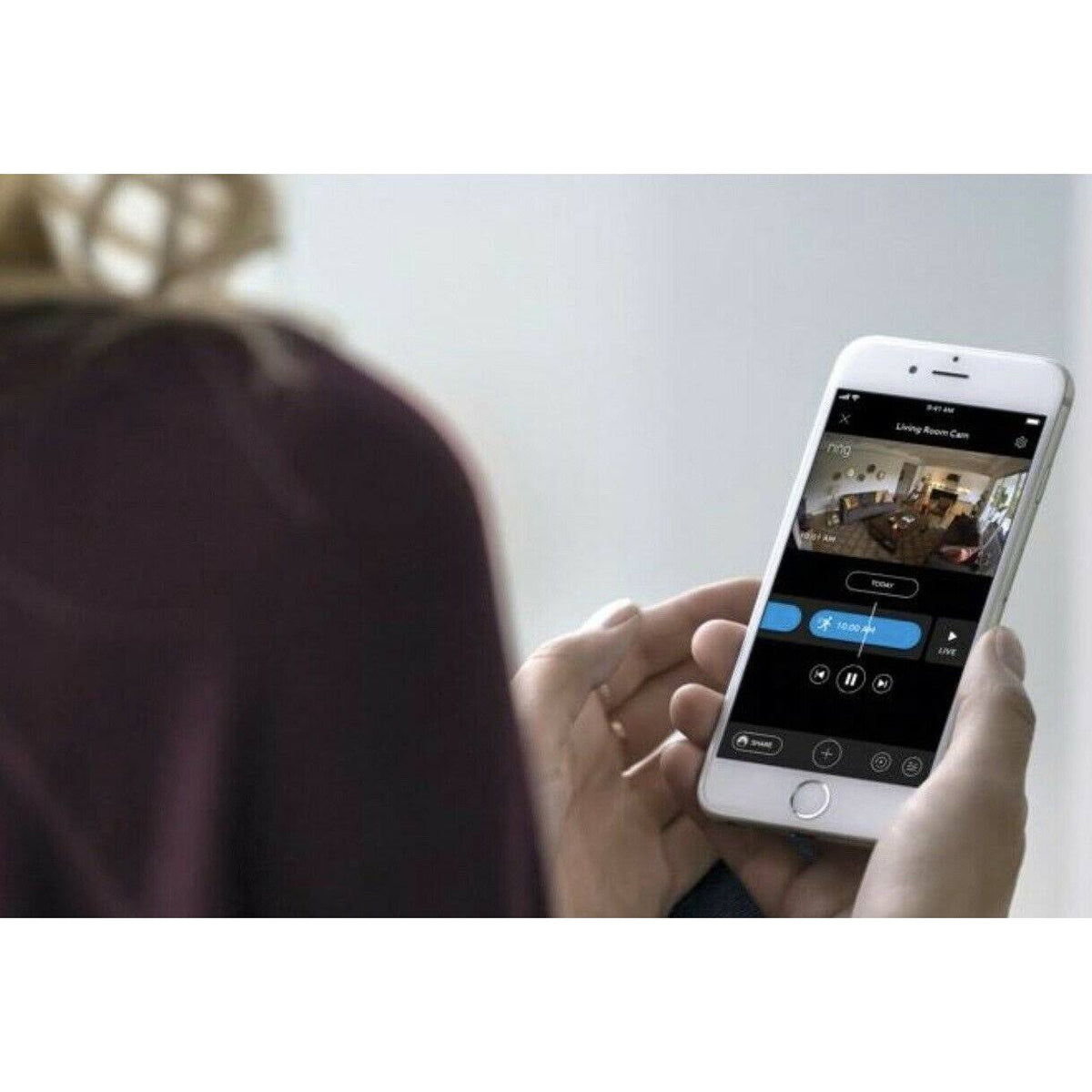 Black 1080p Wi-Fi Security Camera F8474