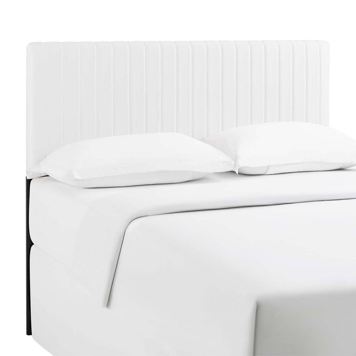 King or California King White Headboard J11959