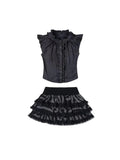 Ruffle Shirts Skirt Set X5826