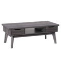 Dark Gray Engineered Wood Coffee Table with Drawers K36744