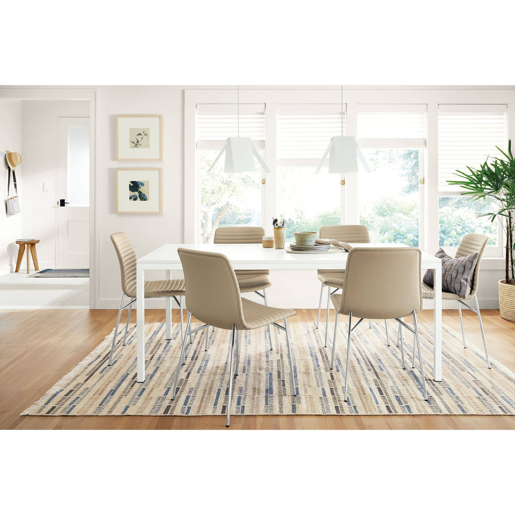 Modern Cato Side Chair in Grey with Chrome Frame H66459
