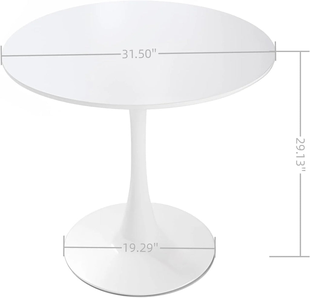 Round Dining Table Set for 2, 3 Pieces White Z700095