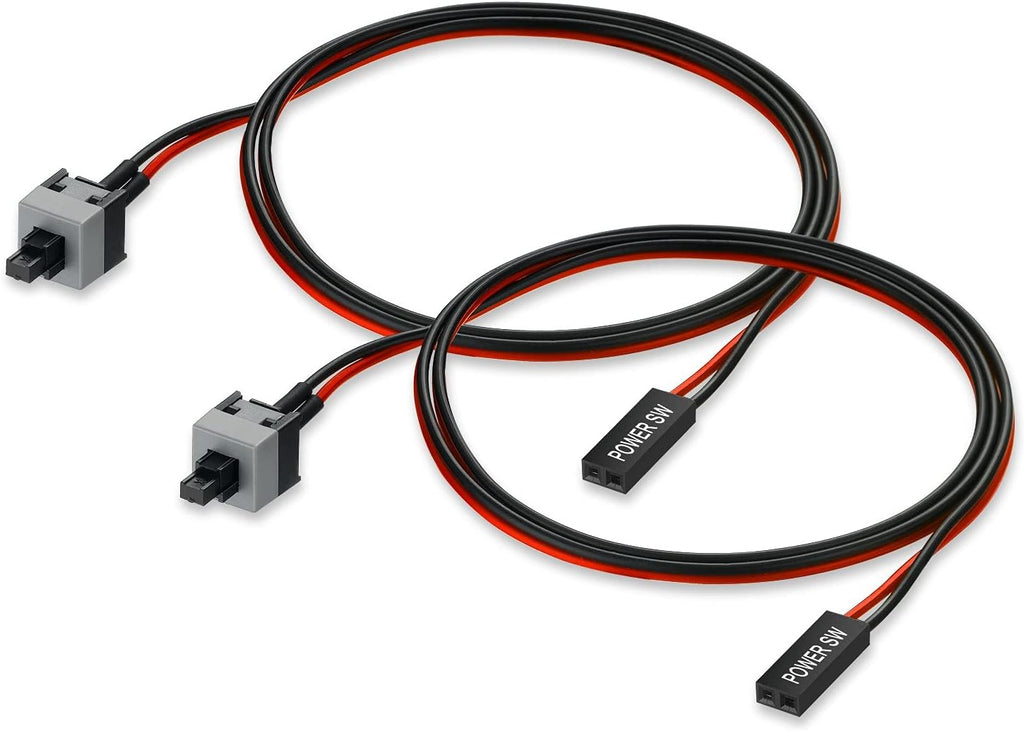 2 Pin PC Power Cable on/Off Push Button Switch 10pcs R446988