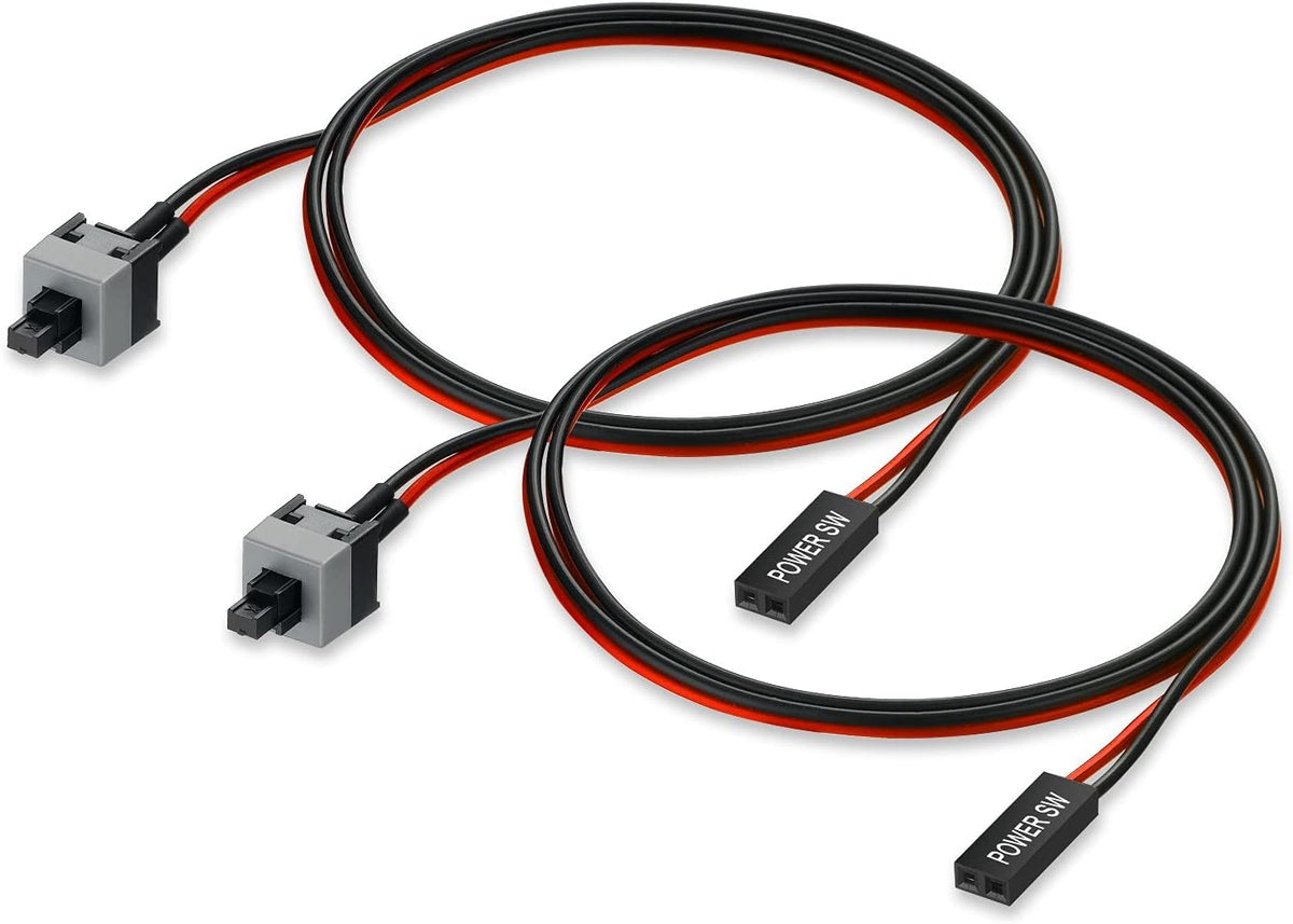 2 Pin PC Power Cable on/Off Push Button Switch 10pcs R446988