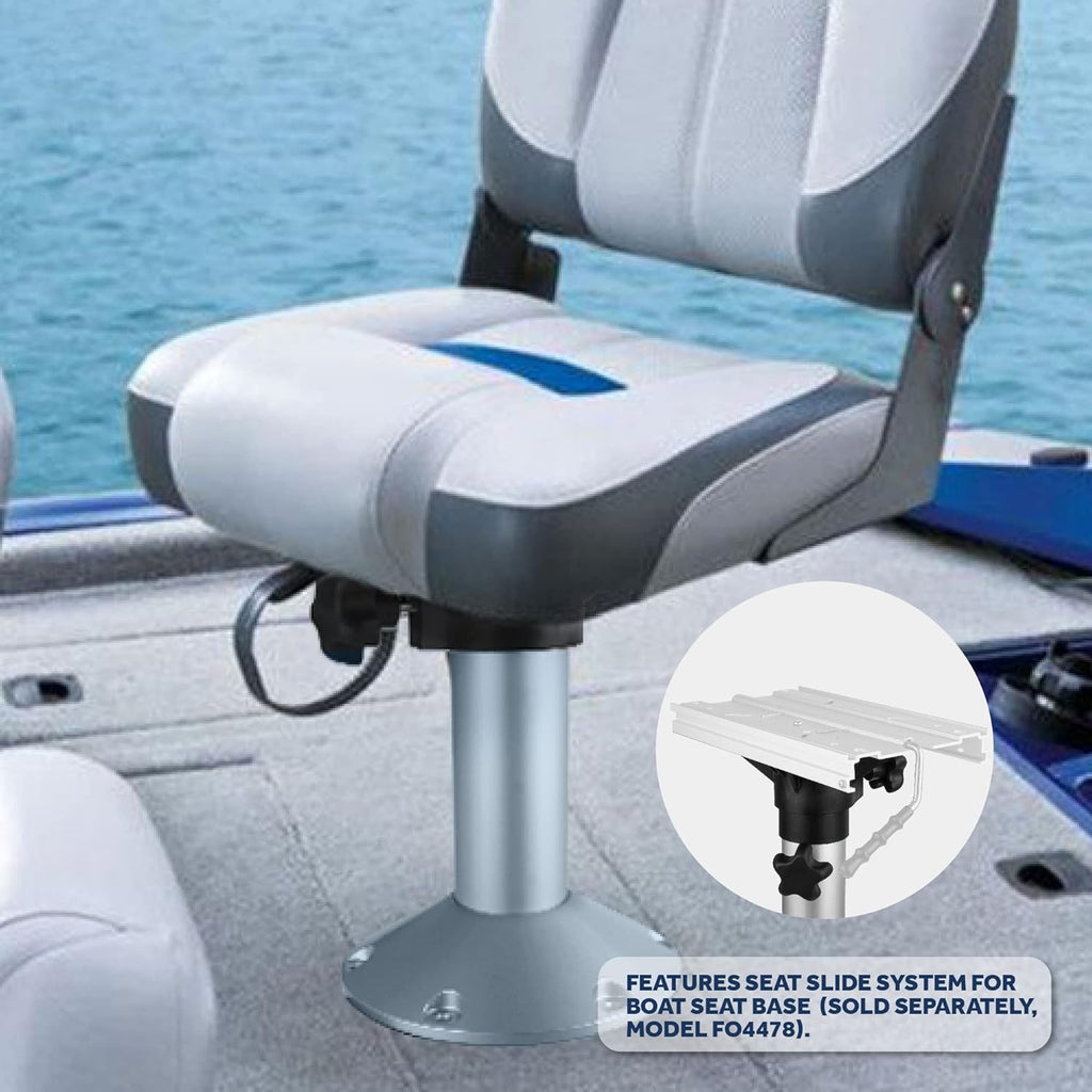 Fixed Height 12 Inches 360 Degree Marine-Grade Aluminum Boat Seat Pedestal P3133