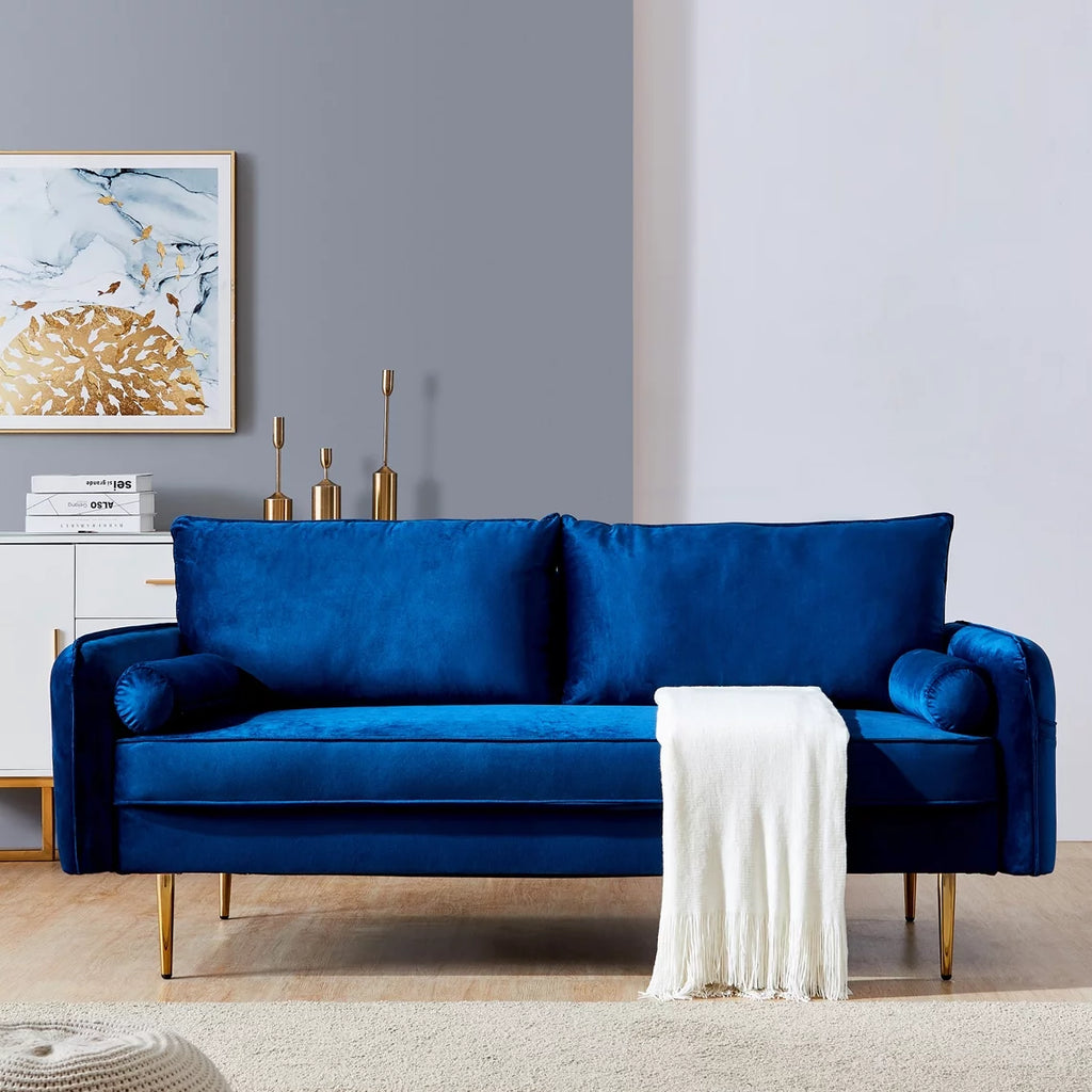 Blue Velvet Sofa B3416