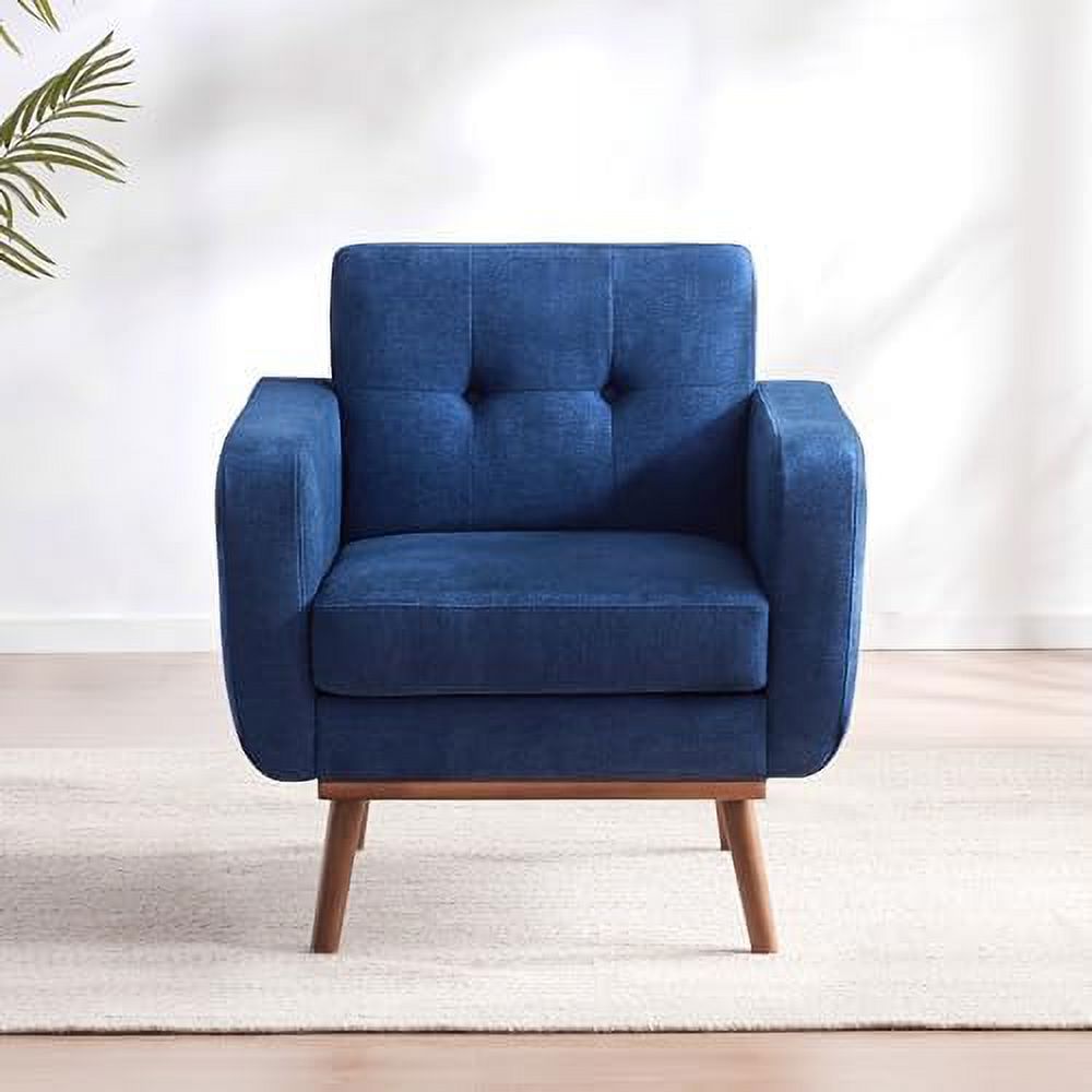 Dark Blue Fabric Accent Arm Chair V3190