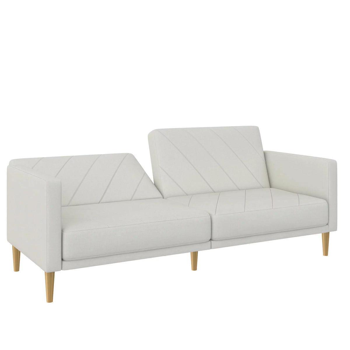 Light Gray Linen Futon Sofa Bed W92138