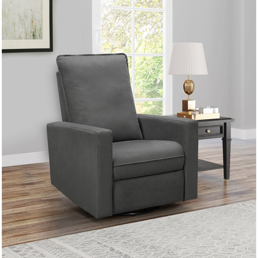 Charcoal Swivel Glider Power Recliner P411161