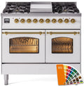 40 Dual Fuel Propane Gas Range with Brass Trim G22913