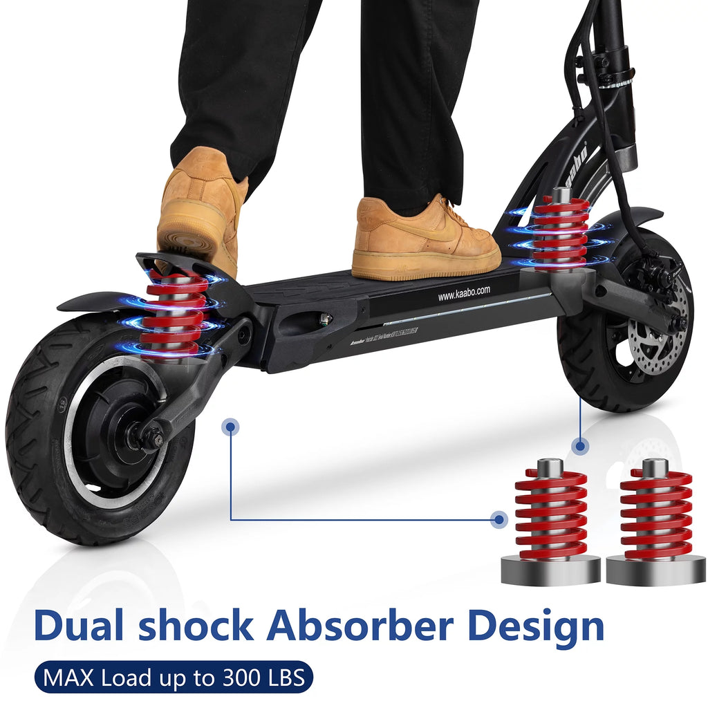 Electric Scooter with 25 Miles Range, 19 MPH, 500W, 10 inch Wheels B208