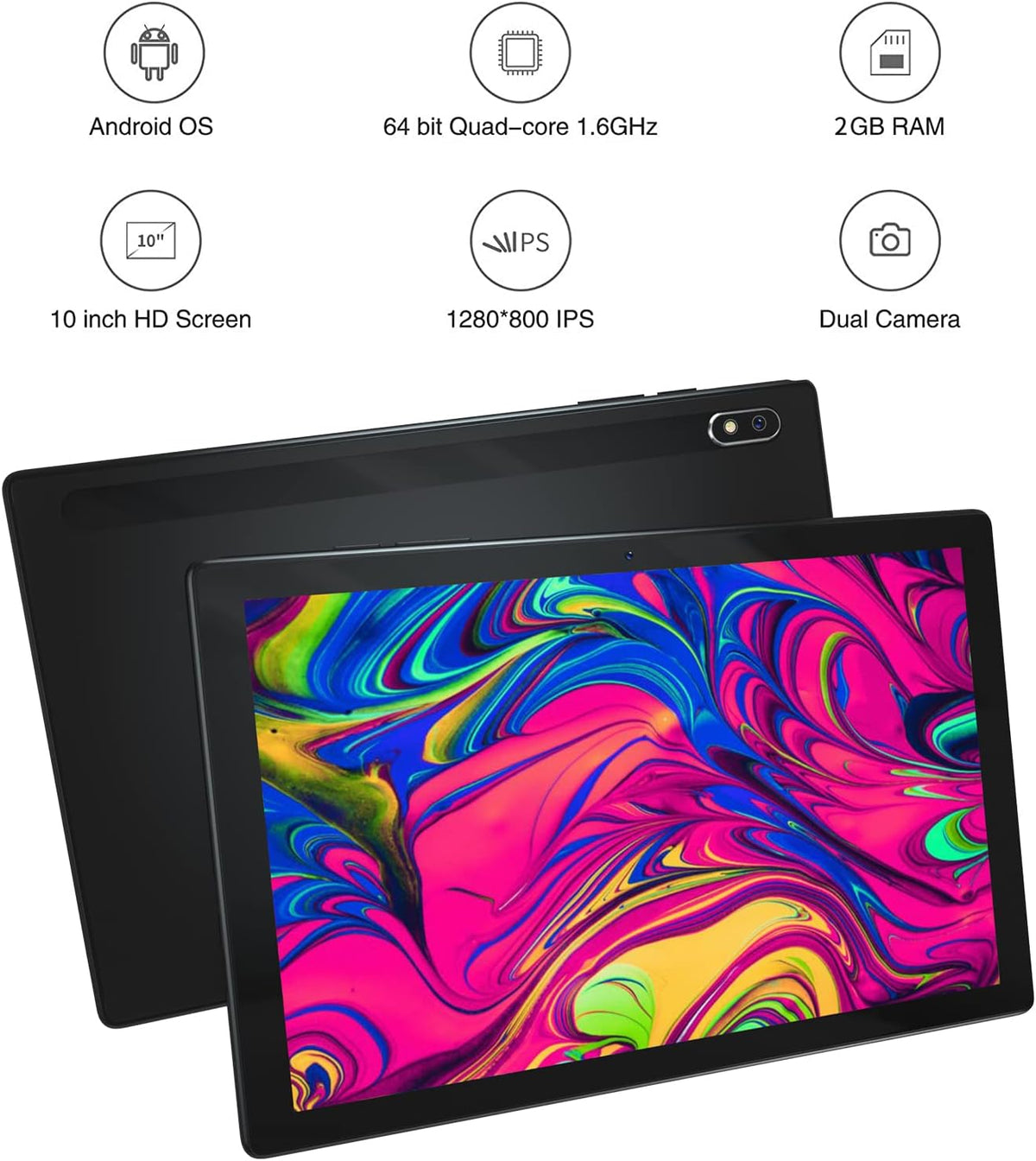 Black 10 Inch Android Tablet with 32GB Storage C29478