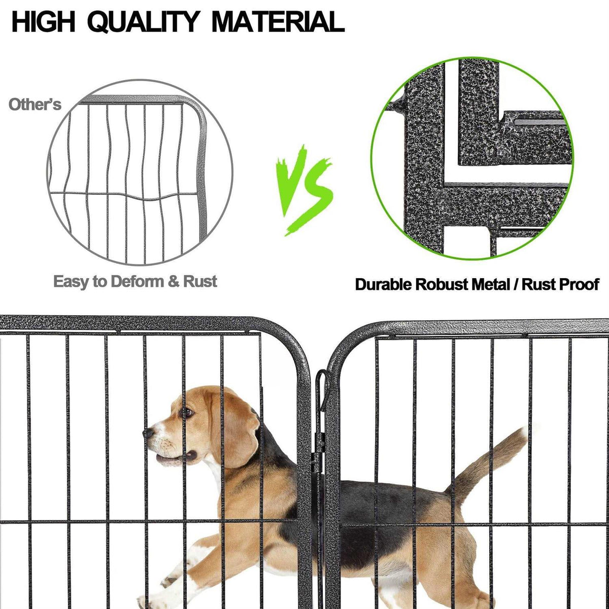 32 inch 16 Panel Foldable Metal Pet Playpen M354579