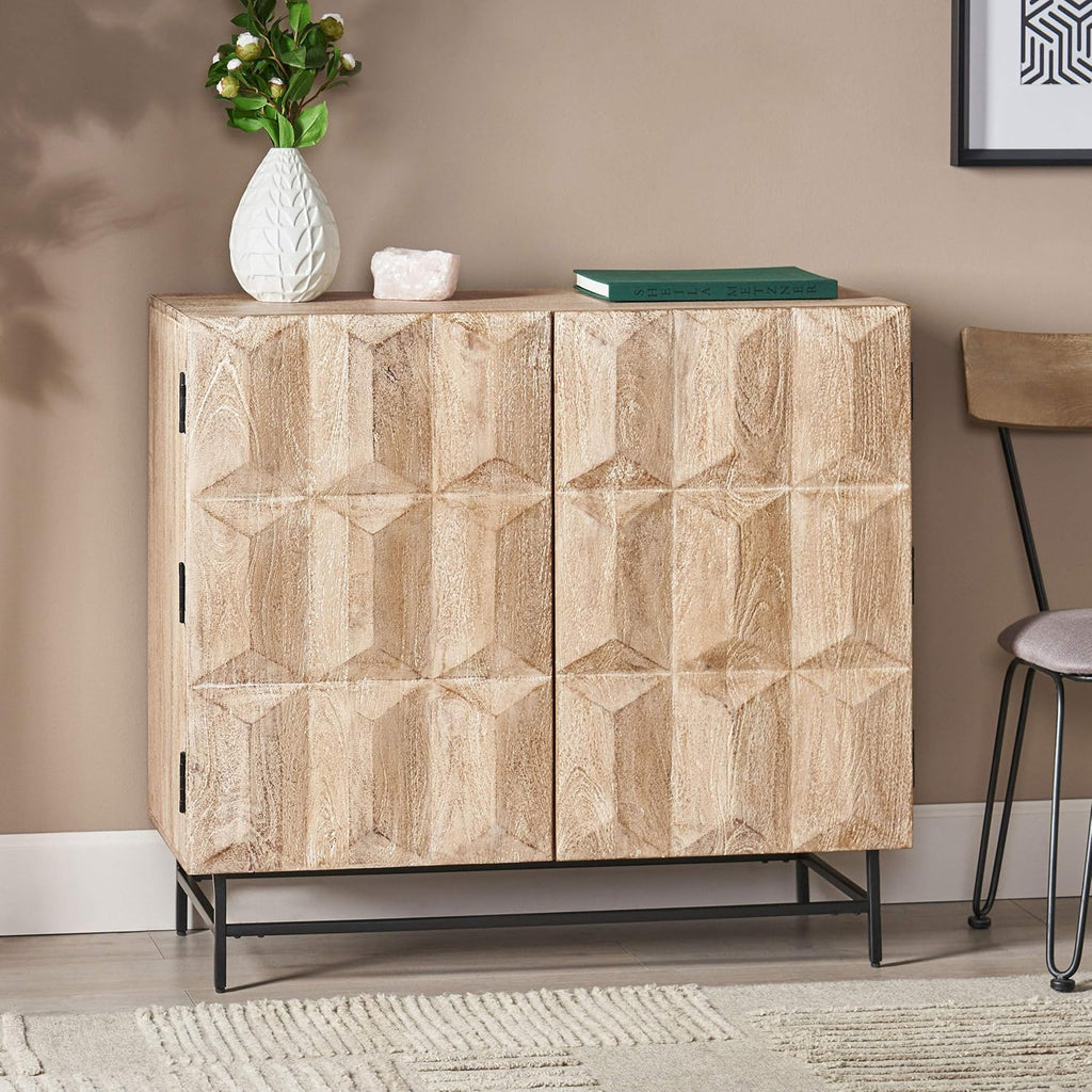 White Washed Black Cabinet R4361