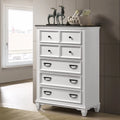 Weathered White and Gray 5-Drawer Wood Chest Q95615