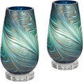 Handcrafted Art Glass Accent Lamps Set of 2 C95607