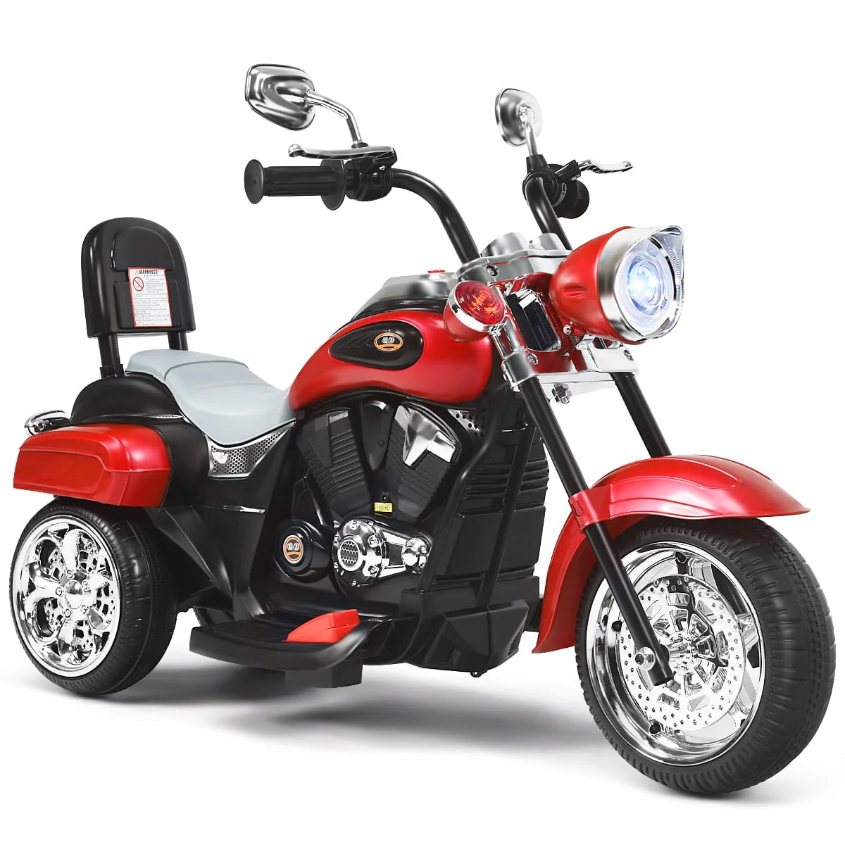 3 Wheel Kids Ride On Motorcycle 6V Battery Powered White Q178856