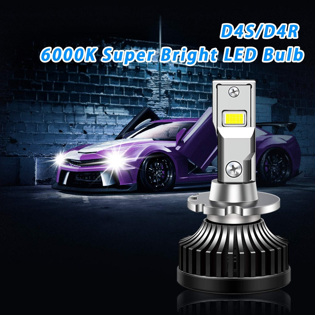 D4S D4R LED Headlight Bulb 35W 8400LM 6000K White, 1 Pair Pack of 2 U13972