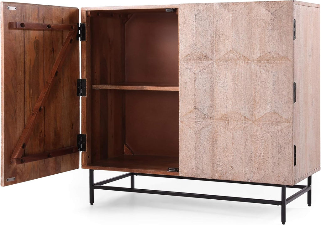 White Washed Black Cabinet R4361