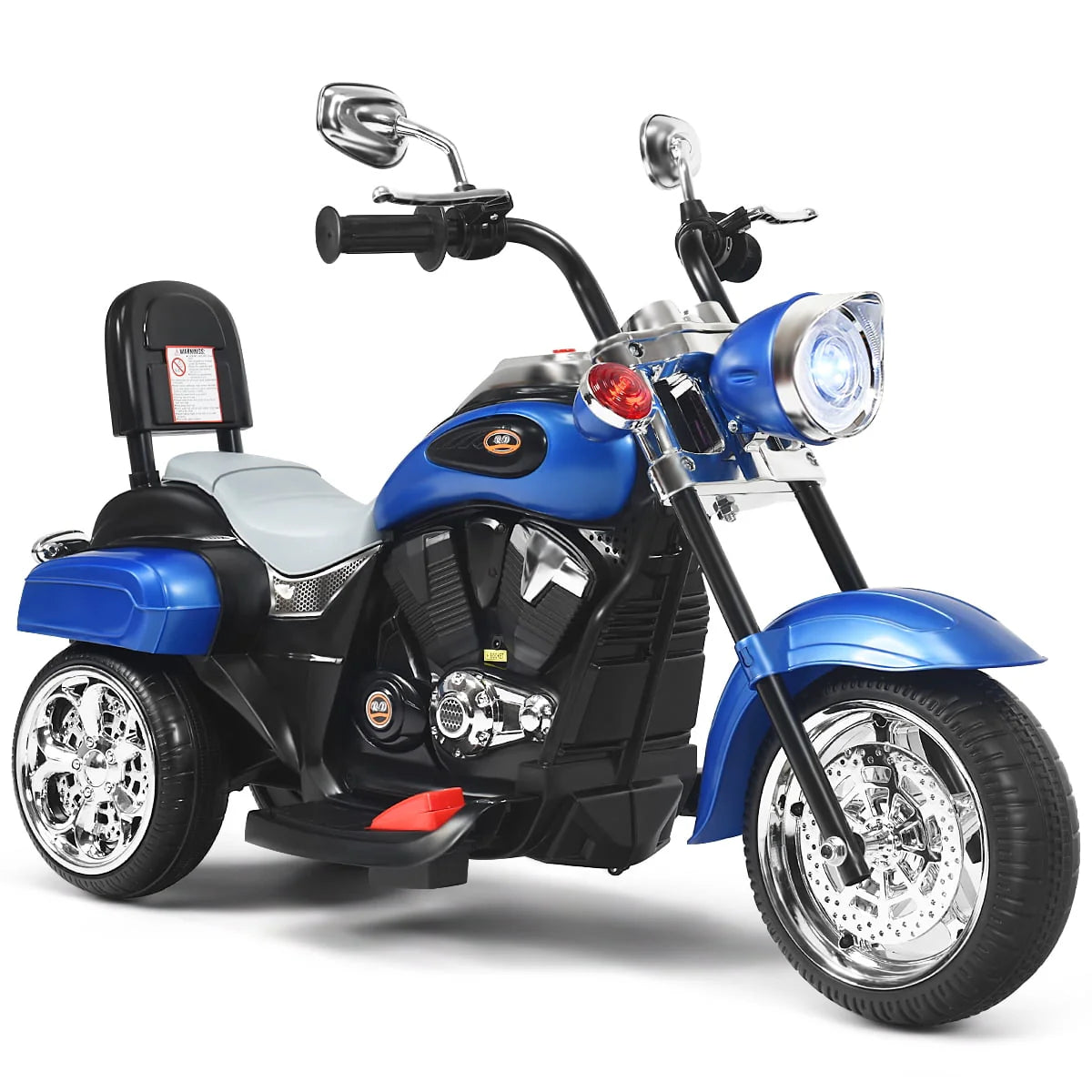 3 Wheel Kids Ride On Motorcycle 6V Battery Powered White Q178856