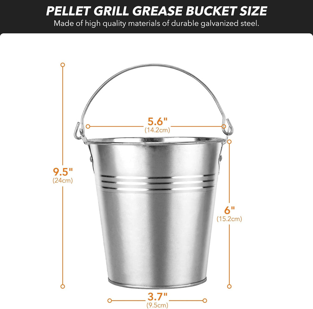 Grill Grease Drip Bucket with 10-Pack Foil Liners I431
