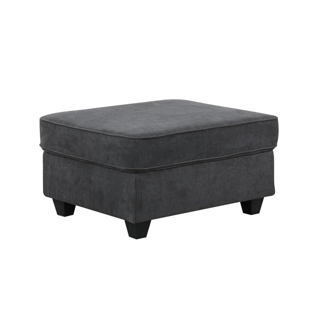 Dark Gray Woven Fabric 8Pc Modular Sectional Sofa with Ottoman V7570