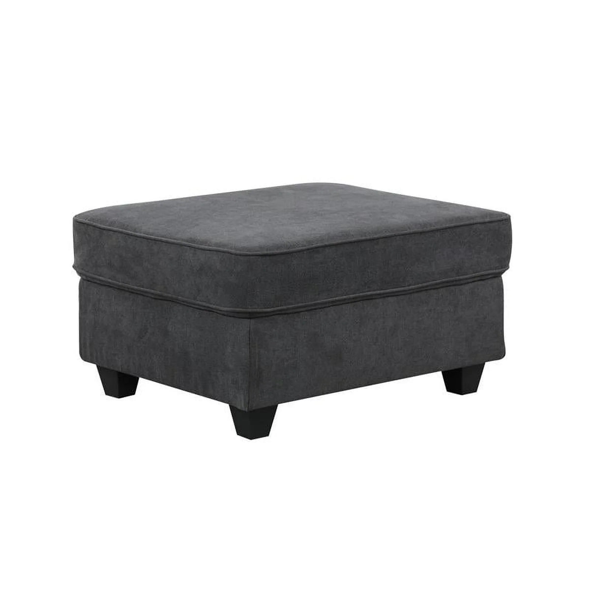 Dark Gray Woven Fabric 8Pc Modular Sectional Sofa with Ottoman V7570