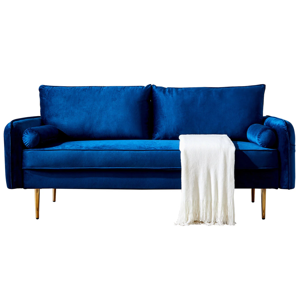 Blue Velvet Sofa B3416