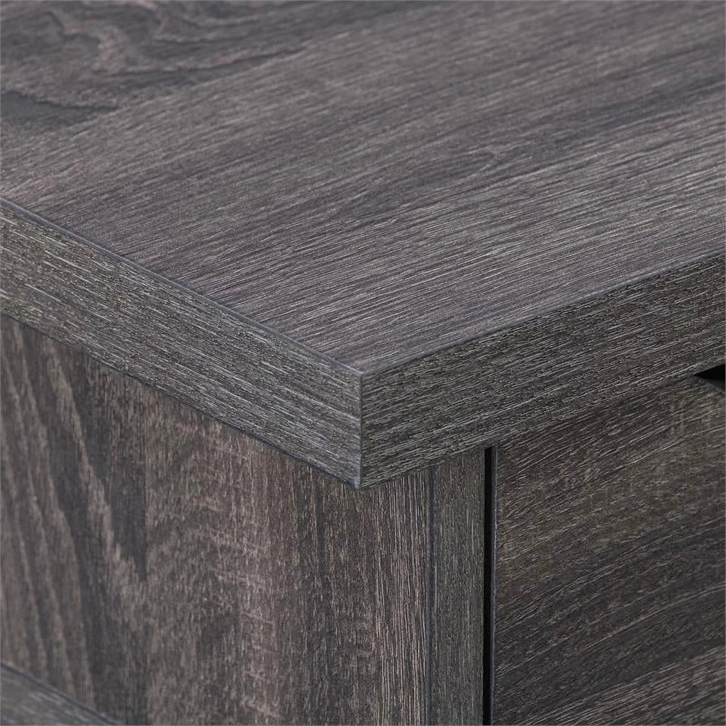 Dark Gray Engineered Wood Coffee Table with Drawers K36744