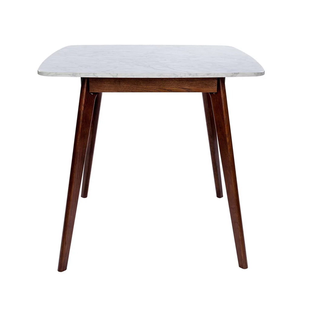 31" Square White Italian Carrara Marble Dining Table A650815