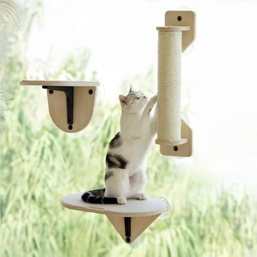 Window Perch Hammock with Climbing Steps and Scratching Post L865