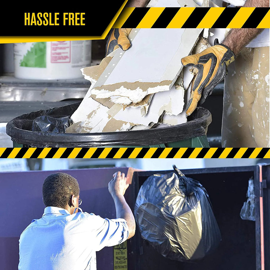 Extra Heavy Duty Contractor Bags - 42 Gallon, 4 Mil (32 Pack w/Ties) - 33" x 48" N98422
