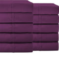 Cal King Plum Microfiber Sheet Set 10 Pack U707