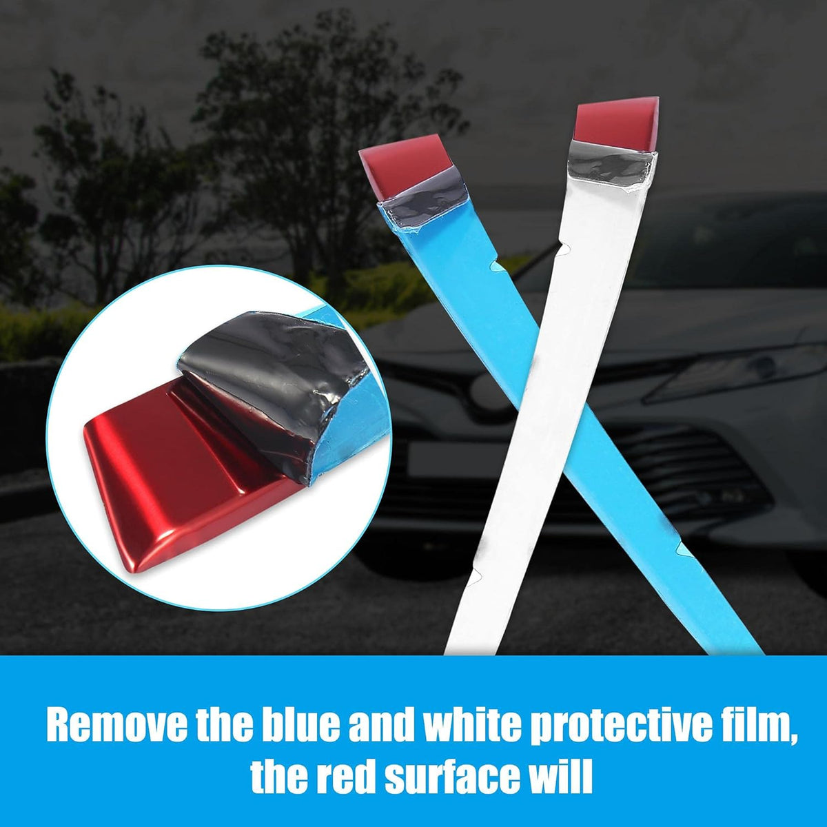 2pcs Front Center Hood Grille Cover Trim D4005