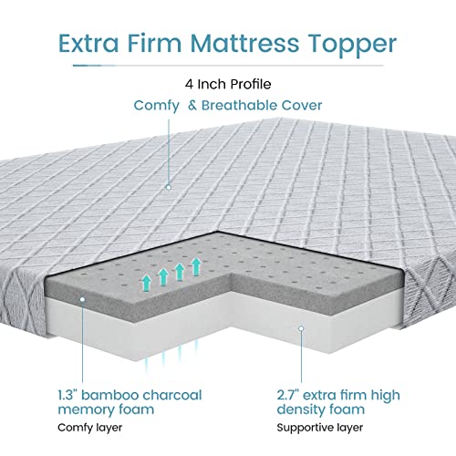 3 Inch Firm Memory Foam Mattress Topper Twin Size B623499