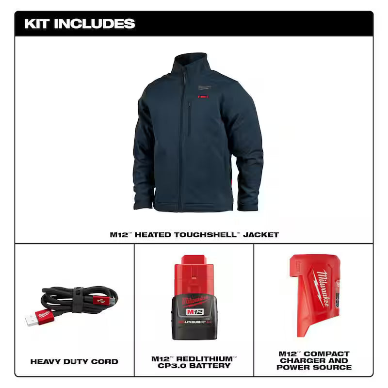 Navy Blue Heated Jacket F3085