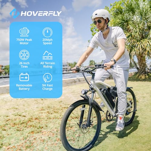 26" Electric Bike with 750W Peak Motor, 7-Speed, Removable Battery, Fat Tire B366693
