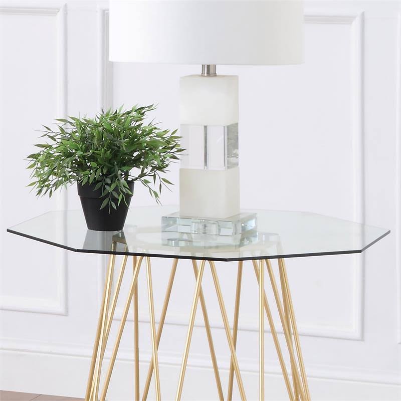 Contemporary Glass Top End Table I588500