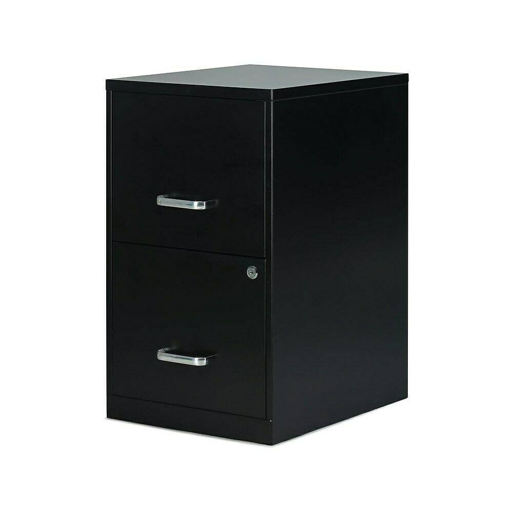 Black 2 Drawer Metal Vertical Filing Cabinet S868777